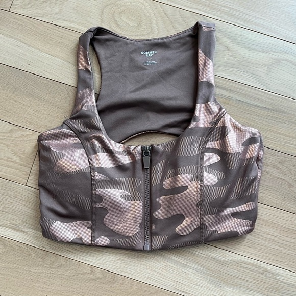 Camo Print rose gold and brown Women's workout kit bra and leggings size small - Picture 5 of 10